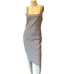 zara trafaluc bodycon dress black white horizontal stripe size large